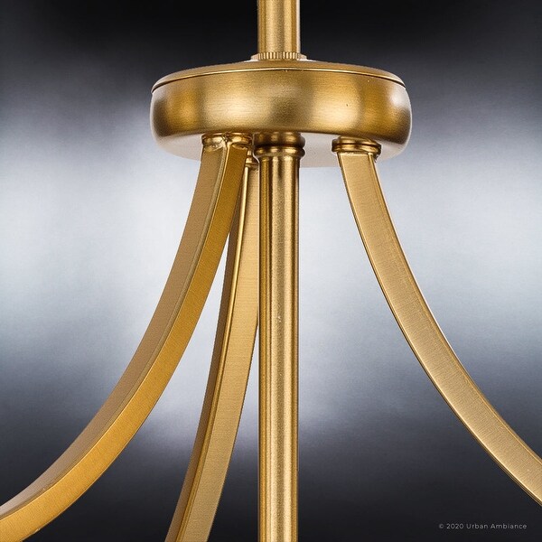 Luxury Tranditional Pendant, 16.75"H x 11.5"W, with Transitional Style, Brushed Bronze, BWP4255 by Urban Ambiance - 19.38